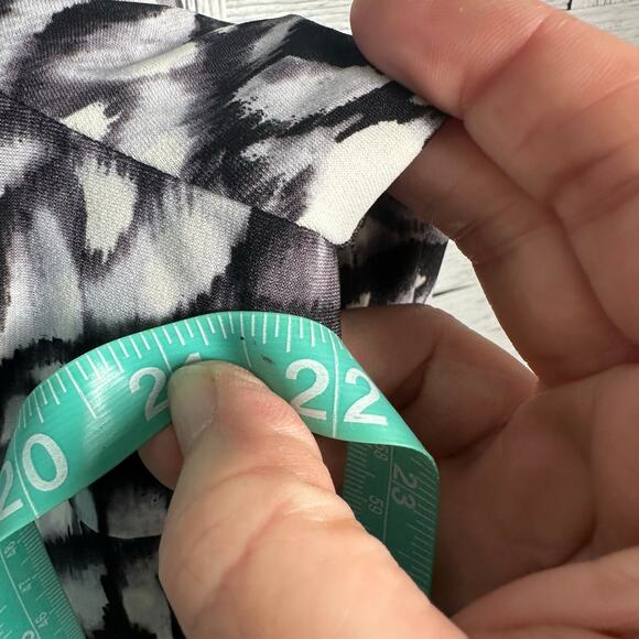 Liz Claiborne black & white sheath dress bodycon long sleeve mode plus size - Picture 6 of 10